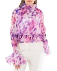 ROTATE BIRGER CHRISTENSEN - Chiffon Ruffle Top, Brand Size 38 (Us - Lyst