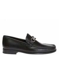 Ferragamo - Gancini Leather Loafers Black - Lyst