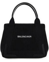 Balenciaga - Small Cabas Logo Print Tote Bag - Lyst