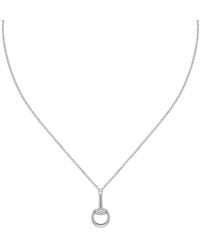 Gucci - Horsebit 18K Diamond Necklace - Lyst