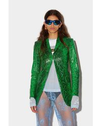 DSquared² - Snakeskin-Patterned Tailored Jacket - Lyst