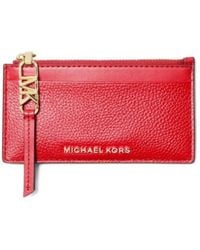 Michael Kors - Empire Small Calf Leather Card Case - Lyst