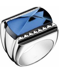 Baccarat - 's Louxor Sterling Silver Blue Crystal Ring 2808043 - Lyst