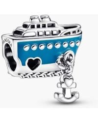 PANDORA - Cruise Ship Sterling Charm With Enamel - Lyst