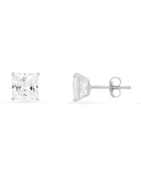 Kylie Harper - 10K 6Mm Princess-Cut Cubic Zirconia Cz Stud Earrings - Lyst