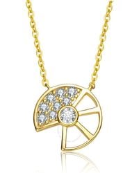 Rachel Glauber - 14k Gold Plated Cubic Zirconia Charm Necklace - Lyst