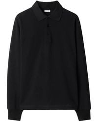 Burberry - Logo-Embroidered Cotton Polo Shirt - Lyst
