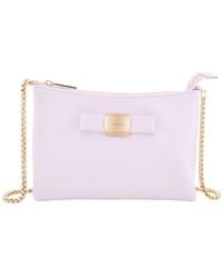 Ferragamo - Logo-Plaque Mini Leather Shoulder Bag - Lyst