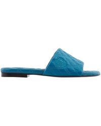 Burberry - Leather Quilt Slides - Lyst