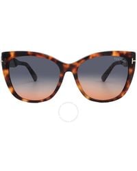 Tom Ford - Nora Blue Gradient Butterfly Sunglasses Ft0937 53w 57 - Lyst