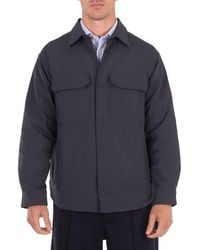 Emporio Armani - Comfort-Fit Nylon Shirt Jacket, Brand Size 50 Us - Lyst