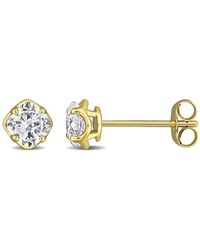 Created Forever - 1Ct Tw Cushion-Cut Lab-Grown Diamond Solitaire Stud Earrings - Lyst