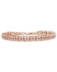 Haus of Brilliance - 10k Re Gold Plated .925 Sterling Silver 1.0 Cttw Re Cut Diamond Double-link 7'' Tennis Bracelet - Lyst