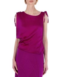 Atlein - Ladies Cowl Neck Satin Top, Brand Size 36 (Us - Lyst