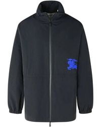 Burberry - Ekd Motif Drawstring Waist Zipped Jacket - Lyst