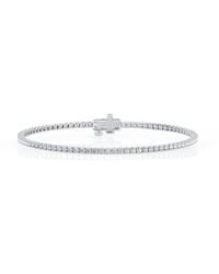 Brilliant Diamond - 3 Ctw Lab Grown Diamond Tennis Bracelet For - Lyst
