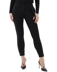 Burberry - Strap Detail Stretch Crepe Jersey Trousers - Lyst