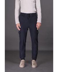 Moorer - Dark Cargo Trousers - Lyst