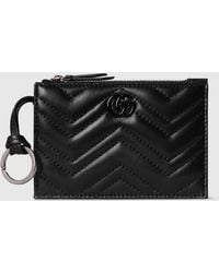 Gucci - Gg Marmont Zip Key Pouch - Lyst