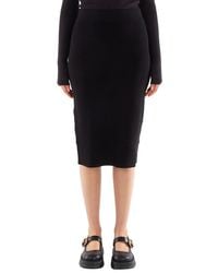 Calvin Klein - Cotton Knit Pencil Skirt - Lyst