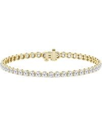 Brilliant Diamond - 10 Carat Round Lab Grown Diamond Tennis Bracelet - Lyst