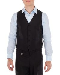 Burberry - Wool-Silk Blend Waistcoat, Brand Size 46 Us - Lyst