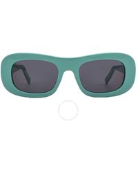 Ferragamo - Grey Rectangular Sunglasses Sf1046s 300 51 - Lyst