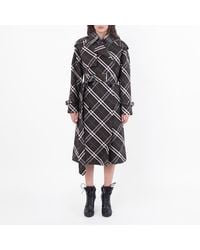 Burberry - Snug Check-Print Long Trench Coat, Brand Size 8 Us - Lyst