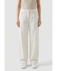 Brunello Cucinelli - Off Relaxed Cotton Trousers, Brand Size 42 (Us - Lyst