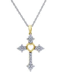 Brilliant Diamond - Sterling 0.75 Carat Lab Grown Diamond Pendant Necklace For - Lyst