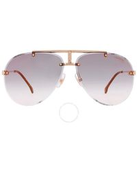Carrera - Grey Gold Oversized Sunglasses 1032/s 006j/fq 62 - Lyst