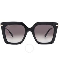 Ferragamo - Grey Gradient Butterfly Sunglasses Sf1041s 001 51 - Lyst