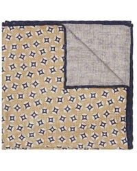 Brunello Cucinelli - Cream Silk Patterned Pocket Square - Lyst