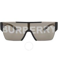 Burberry - Gold With Silver Shield Sunglasses Be4291 3001g 38 - Lyst