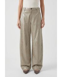 Brunello Cucinelli - Light Khaki Leather Trousers, Brand Size 38 (Us - Lyst