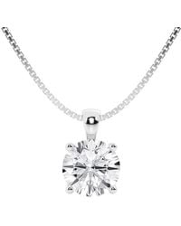 Brilliant Diamond - 14Kt 1.50 Carat Lab Grown Diamond Pendant Necklace For - Lyst