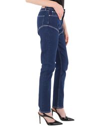 Burberry - Felicity Contrast-stitch Skinny Denim Jeans - Lyst