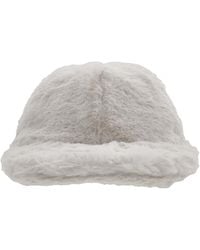 Stella McCartney - Ivory Faux-Fur Cap - Lyst