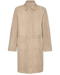 Ferragamo - Suede Coat - Lyst