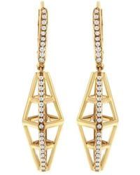 Haus of Brilliance - 14K 5/8 Cttw Diamond Geometrical Pillar Drop And Dangle Earrings (G-H, Si1-Si2) - Lyst