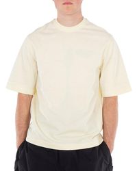 Burberry - Striped Logo-Embroidered T-Shirt - Lyst