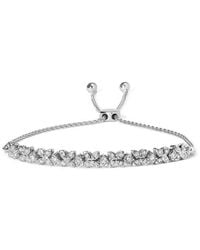 Haus of Brilliance - 925 Sterling 1/4 Cttw Diamond Marquise Shaped Link 4"-10" Adjustable Bolo Bracelet - Lyst