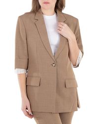 Victoria Beckham - Single-Breasted Virgin Wool Jacket, Brand Size 6 (Us - Lyst