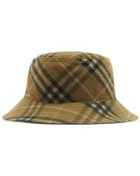 Burberry - Cotton Twill Check Bucket Hat - Lyst