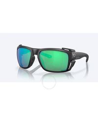 Costa Del Mar - King Tide 8 Green Mirror Polarized Glass Wrap Sunglasses 6s9111 911102 60 - Lyst