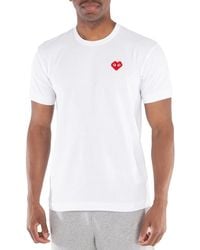 COMME DES GARÇONS PLAY - Invader Heart Pixel T-Shirt - Lyst