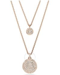 Swarovski - Meteora Pendant Small Layer Rose Shiny Crystal - Lyst