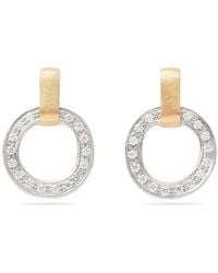 Marco Bicego - Jaipur Link Collection 18k Yellow & White Gold Flat-link Diamond Studs - Lyst