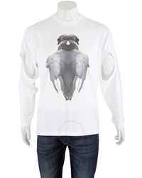 Burberry - Swan Print Cut-out T-shirt - Lyst