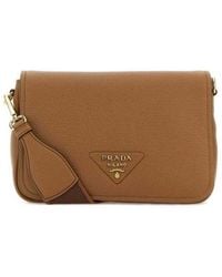 Prada - Leather Crossbody Bag Caramel 0 1 N Borse A Tracolla - Lyst